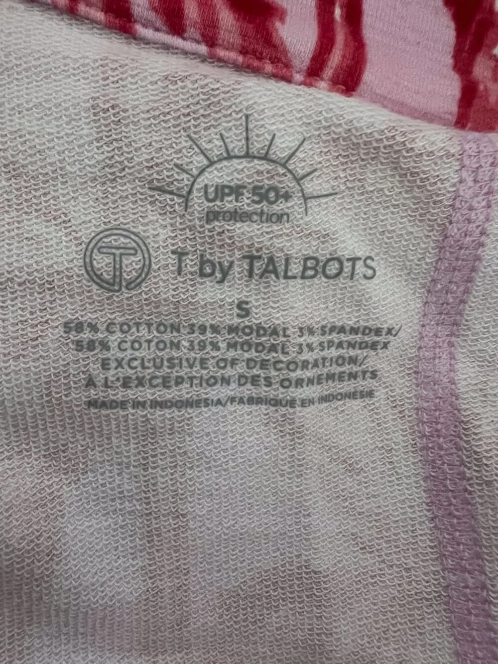 Talbots Cozy Crush Beach Villa Half Zip Pullover Pink UPF 50 Resort Size Small - Picture 7 of 11